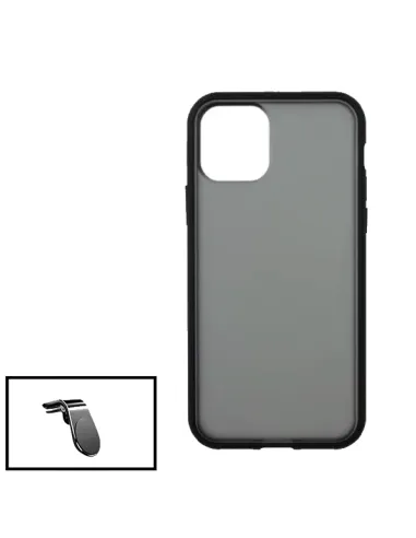 Kit Capa Anti Choque Protection Fumê + Suporte Magnético L para iPhone 13 - Preto