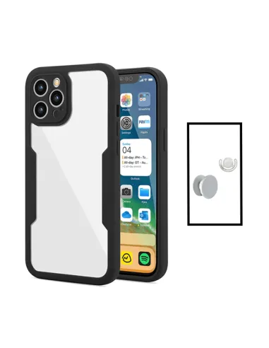 Kit Capa Anti-Crash 360 Protection + 1 GripHolder + 1 Suporte para Apple iPhone 14 Plus - Preto