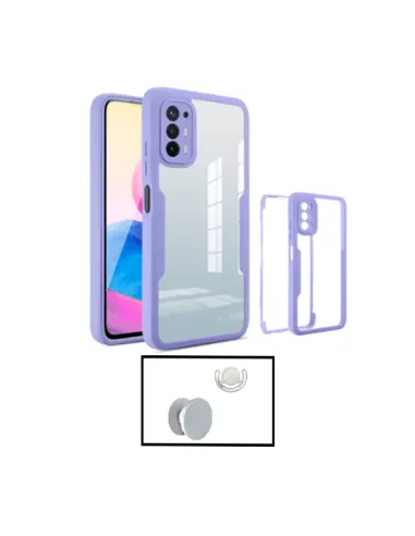 Kit Capa Anti-Crash 360 Protection + 1 GripHolder + 1 Suporte para Oppo A94 5G - Roxo