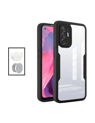 Kit Capa Anti-Crash 360 Protection + 1 GripHolder + 1 Suporte para Oppo F19 Pro+ 5G - Preto