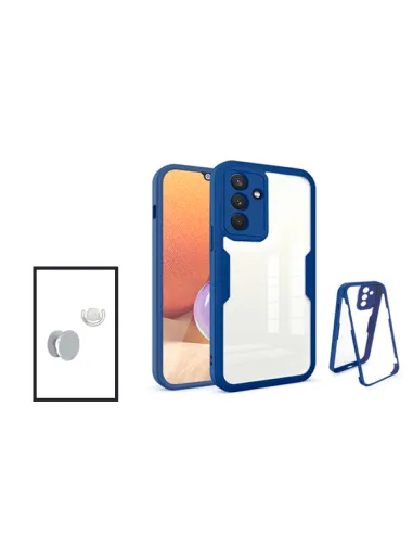 Kit Capa Anti-Crash 360 Protection + 1 GripHolder + 1 Suporte para Samsung Galaxy A13 5G - Azul Escuro