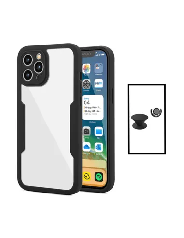 Kit Capa Anti-Crash 360 Protection + 1 GripHolder + 1 Suporte para Apple iPhone 14 Plus - Preto