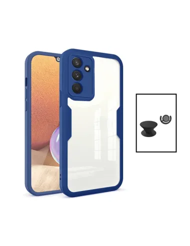 Kit Capa Anti-Crash 360 Protection + 1 GripHolder + 1 Suporte para Samsung Galaxy A04s - Azul Escuro