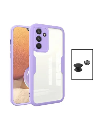 Kit Capa Anti-Crash 360 Protection + 1 GripHolder + 1 Suporte para Samsung Galaxy A04s - Roxo