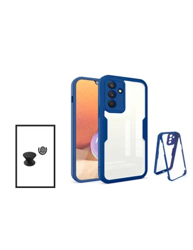 Kit Capa Anti-Crash 360 Protection + 1 GripHolder + 1 Suporte para Samsung Galaxy M52 5G - Azul Escuro