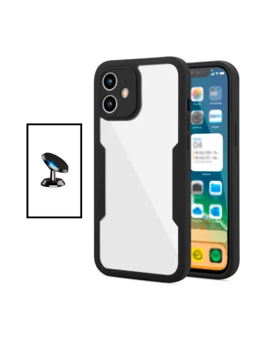 Kit Capa Anti-Crash 360 Protection + Suporte Magnético para Apple iPhone 11 - Preto