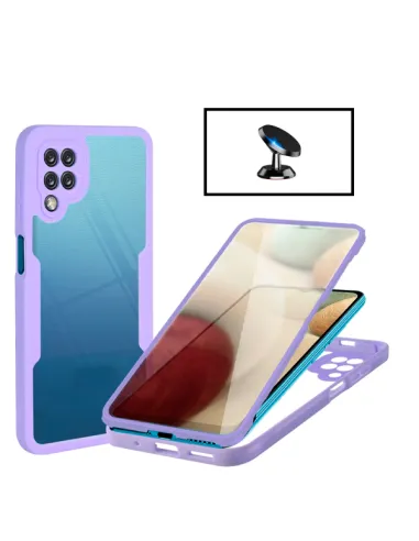 Kit Capa Anti-Crash 360 Protection + Suporte Magnético para Samsung Galaxy A13 5G - Lilás