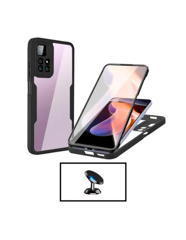 Kit Capa Anti-Crash 360 Protection + Suporte Magnético para Xiaomi 11i HyperCharge - Preto