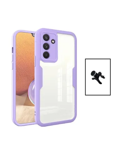 Kit Capa Anti-Crash 360 Protection + Suporte Magnético Reforçado para Samsung Galaxy A04s - Roxo