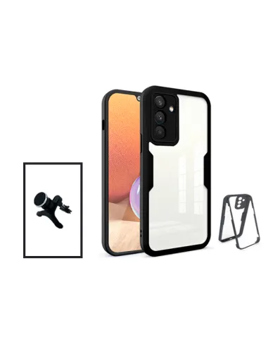 Kit Capa Anti-Crash 360 Protection + Suporte Magnético Reforçado para Samsung Galaxy A13 5G - Preto