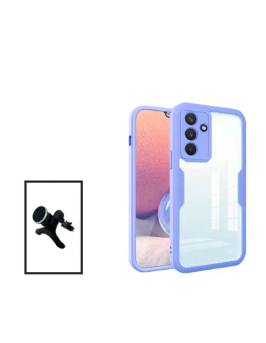 Kit Capa Anti-Crash 360 Protection + Suporte Magnético Reforçado para Samsung Galaxy A13 5G - Roxo