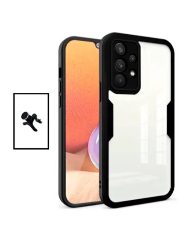 Kit Capa Anti-Crash 360 Protection + Suporte Magnético Reforçado para Samsung Galaxy A53 5G - Preto