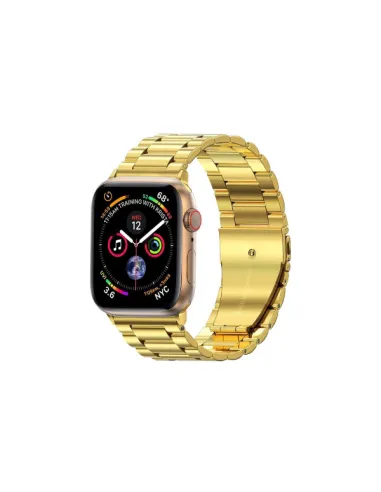 Bracelete Aço Stainless Lux para Apple Watch SE (2022) - 44mm - Ouro