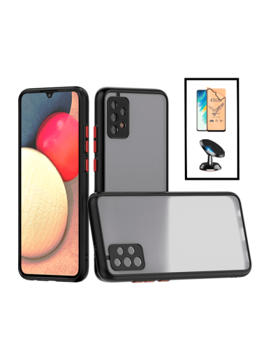 Kit Capa Anti Choque Camera Protection + Vidro Temperado CeramicGlass + Suporte Magnético de Carro para Samsung Galaxy A23 5G - 