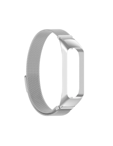 Bracelete Milanese Loop Fecho Magnético para Samsung Galaxy Fit2 (SM-R220) - Cinza