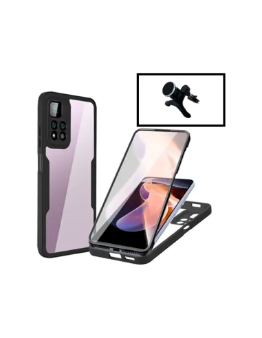 Kit Capa Anti-Crash 360 Protection + Suporte Magnético Reforçado para Xiaomi Poco X4 NFC - Preto