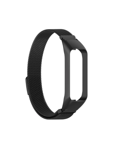 Bracelete Milanese Loop Fecho Magnético para Samsung Galaxy Fit2 (SM-R220) - Preto