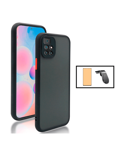 Kit Capa Anti Choque Camera Protection + Vidro Temperado CeramicGlass + Suporte Magnético L Safe Driving Carro para Xiaomi Redmi