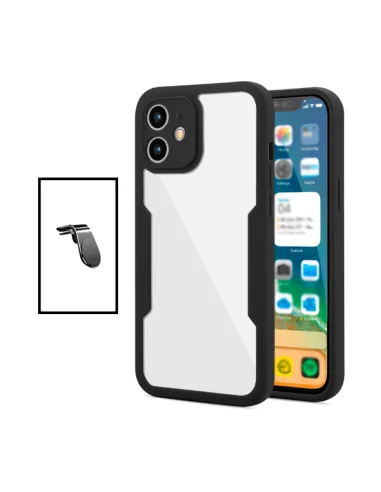 Kit Capa Anti-Crash 360 Protection + Suporte Magnético L para Apple iPhone 11 - Preto