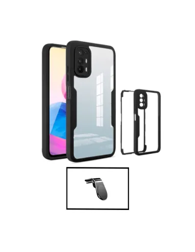 Kit Capa Anti-Crash 360 Protection + Suporte Magnético L para Oppo A94 5G - Preto