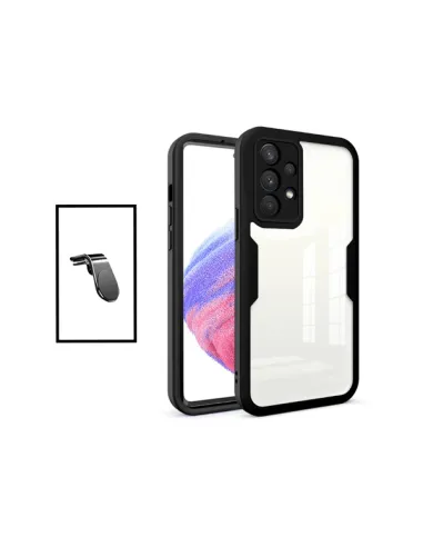 Kit Capa Anti-Crash 360 Protection + Suporte Magnético L para Samsung Galaxy A32 4G - Preto