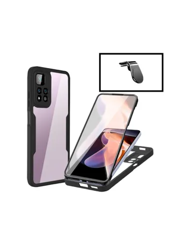 Kit Capa Anti-Crash 360 Protection + Suporte Magnético L para Xiaomi Poco X4 NFC - Preto