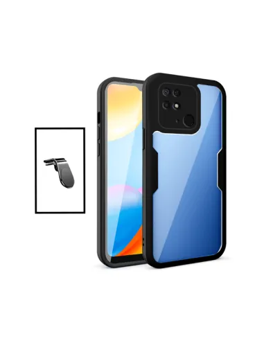 Kit Capa Anti-Crash 360 Protection + Suporte Magnético L para Xiaomi Redmi 9C - Preto