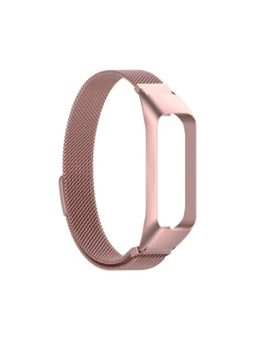 Bracelete Milanese Loop Fecho Magnético para Samsung Galaxy Fit2 (SM-R220) - Rosa