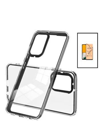 Kit Capa Doble Airbag + CeramicGlass Full Cover para Samsung Galaxy A13 5G - Transparente