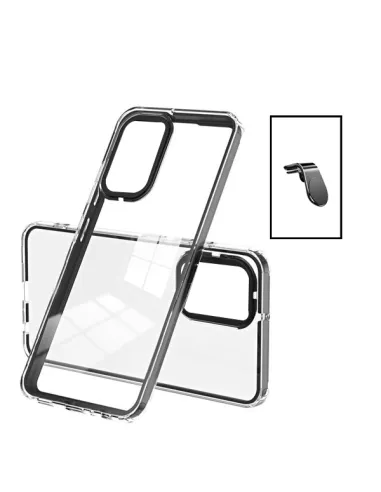 Kit Capa Doble Airbag + Suporte L para Samsung Galaxy A04s - Transparente