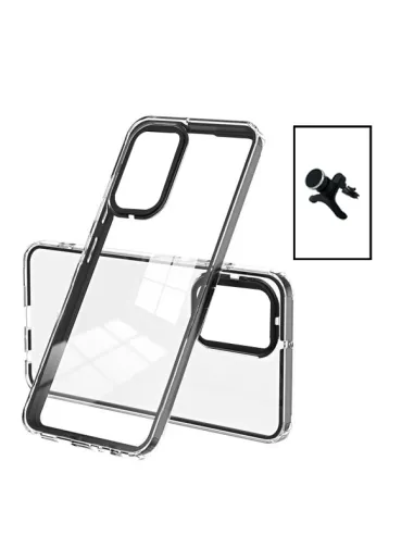 Kit Capa Doble Airbag + Suporte Magnético Reforçado para Samsung Galaxy A04s - Transparente