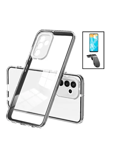 Kit Capa Doble Camera Protection + Pelicula Hydrogel + Suporte L para Samsung Galaxy A13 5G - Transparente