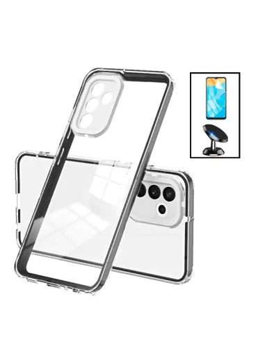 Kit Capa Doble Camera Protection + Pelicula Hydrogel + Suporte Magnético para Samsung Galaxy A13 5G - Transparente