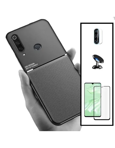 Kit Capa Magnetic Lux + Vidro Full Cover + Película de Câmara + Suporte Magnético para Huawei P30 Lite