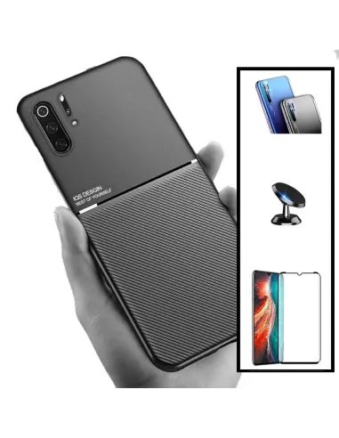 Kit Capa Magnetic Lux + Vidro Full Cover + Película de Câmara + Suporte Magnético para Huawei P30 Pro