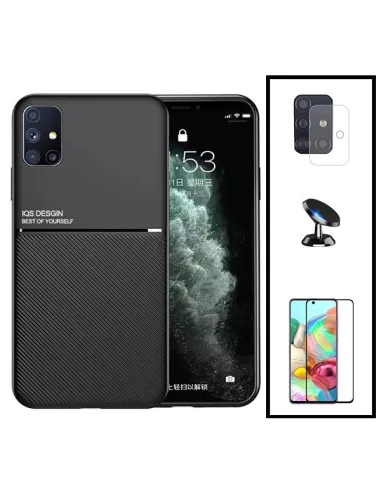 Kit Capa Magnetic Lux + Vidro Full Cover + Película de Câmara + Suporte Magnético para Samsung Galaxy A21s