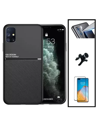 Kit Capa Magnetic Lux + Vidro Full Cover + Película de Câmara + Suporte Magnético Reforçado para Huawei P40 Pro