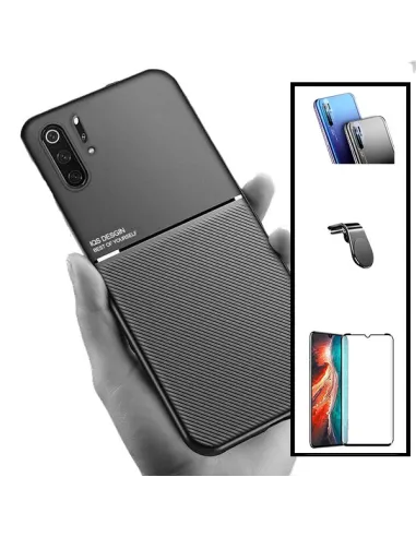 Kit Capa Magnetic Lux + Vidro Full Cover + Película de Câmara + Suporte Magnético L para Huawei P30 Pro New Edition