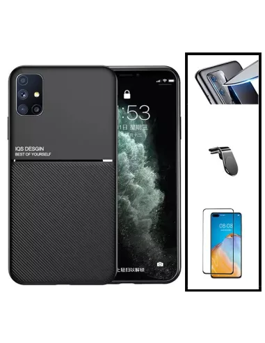 Kit Capa Magnetic Lux + Vidro Full Cover + Película de Câmara + Suporte Magnético L para Huawei P40 Pro