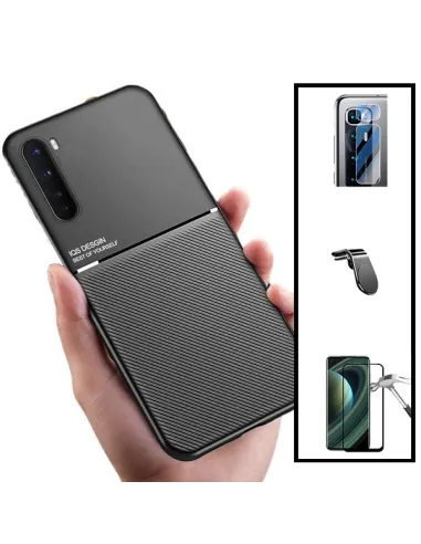 Kit Capa Magnetic Lux + Vidro Full Cover + Película de Câmara + Suporte Magnético L para Xiaomi Mi 10 Ultra