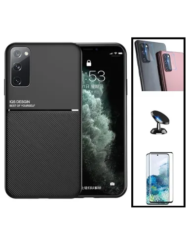 Kit Capa Magnetic Lux + Vidro + Película de Câmara + Suporte Magnético para Samsung Galaxy S20 Ultra 5G