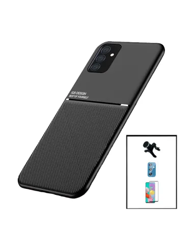 Kit Capa Magnetic Lux + Vidro + Película de Câmara + Suporte Magnético Reforçado para Samsung Galaxy M52 5G