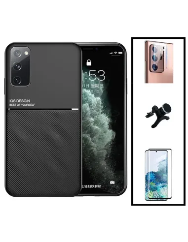 Kit Capa Magnetic Lux + Vidro + Película de Câmara + Suporte Magnético Reforçado para Samsung Galaxy Note 20