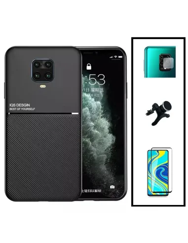 Kit Capa Magnetic Lux + Vidro + Película de Câmara + Suporte Magnético Reforçado para Xiaomi Poco M2 Pro