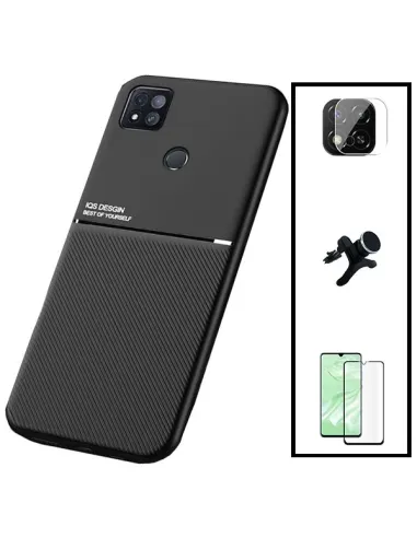 Kit Capa Magnetic Lux + Vidro + Película de Câmara + Suporte Magnético Reforçado para Xiaomi Redmi 9C