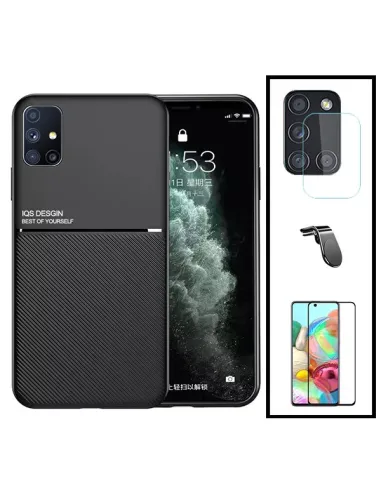 Kit Capa Magnetic Lux + Vidro + Película de Câmara + Suporte Magnético L para Samsung Galaxy A21s