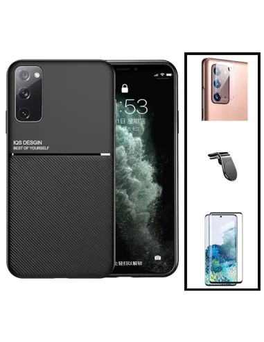 Kit Capa Magnetic Lux + Vidro + Película de Câmara + Suporte Magnético L para Samsung Galaxy Note 20 Ultra 5G