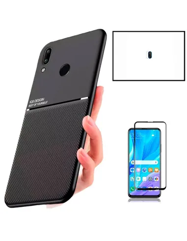 Kit Capa Magnetic Lux + Vidro + Película de Câmara para Huawei P Smart Plus 2019