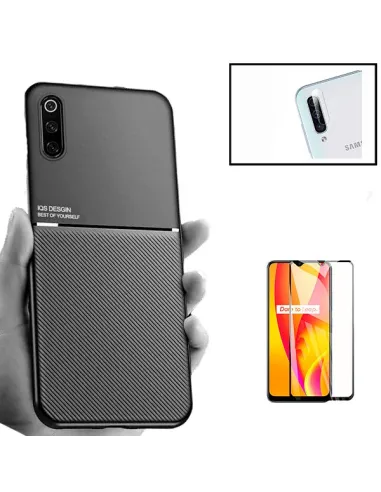 Kit Capa Magnetic Lux + Vidro + Película de Câmara para Samsung Galaxy A50