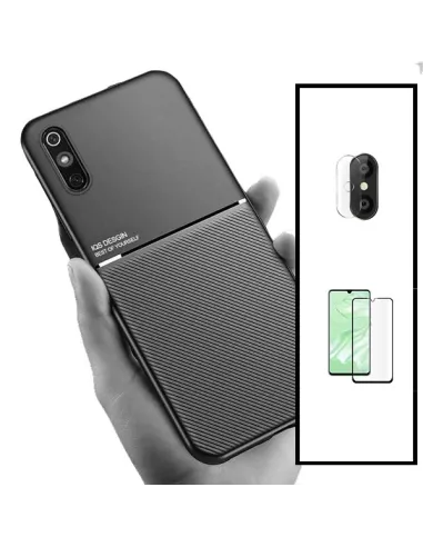 Kit Capa Magnetic Lux + Vidro + Película de Câmara para Xiaomi Redmi 9A